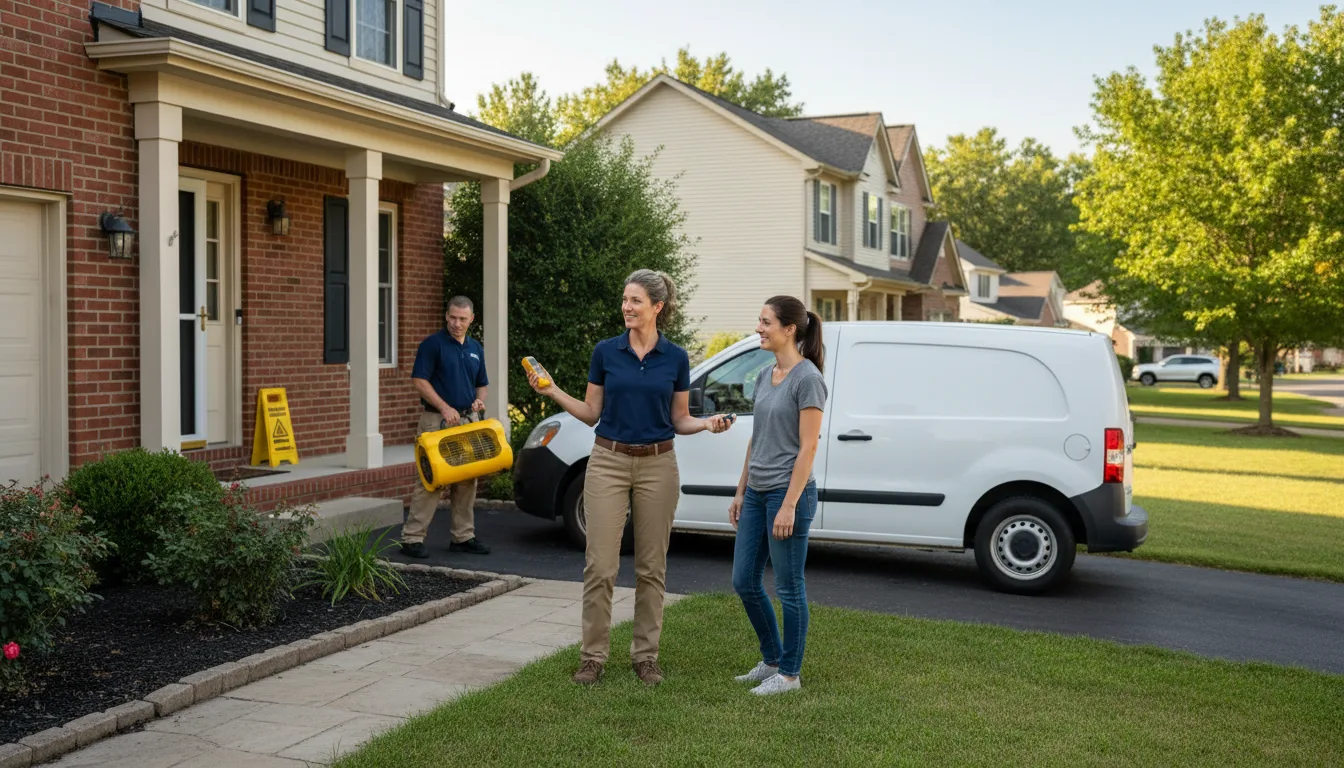 Residential water damage restoration in Soso, MS